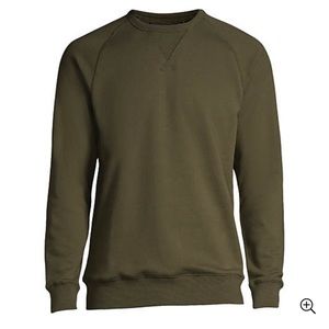 Lands End Men's Serious Sweats French Terry crewneck sweatshirt.